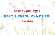 Bài 7.1 trang 24 Toán 7 Kết nối tri thức Tập 2